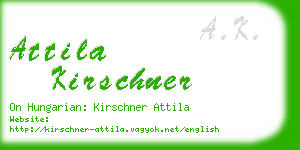 attila kirschner business card